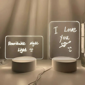 Ilumina tus Ideas: Tablero de Notas LED con Luz Nocturna USB y Pluma – Mensajes Brillantes para tus Noches